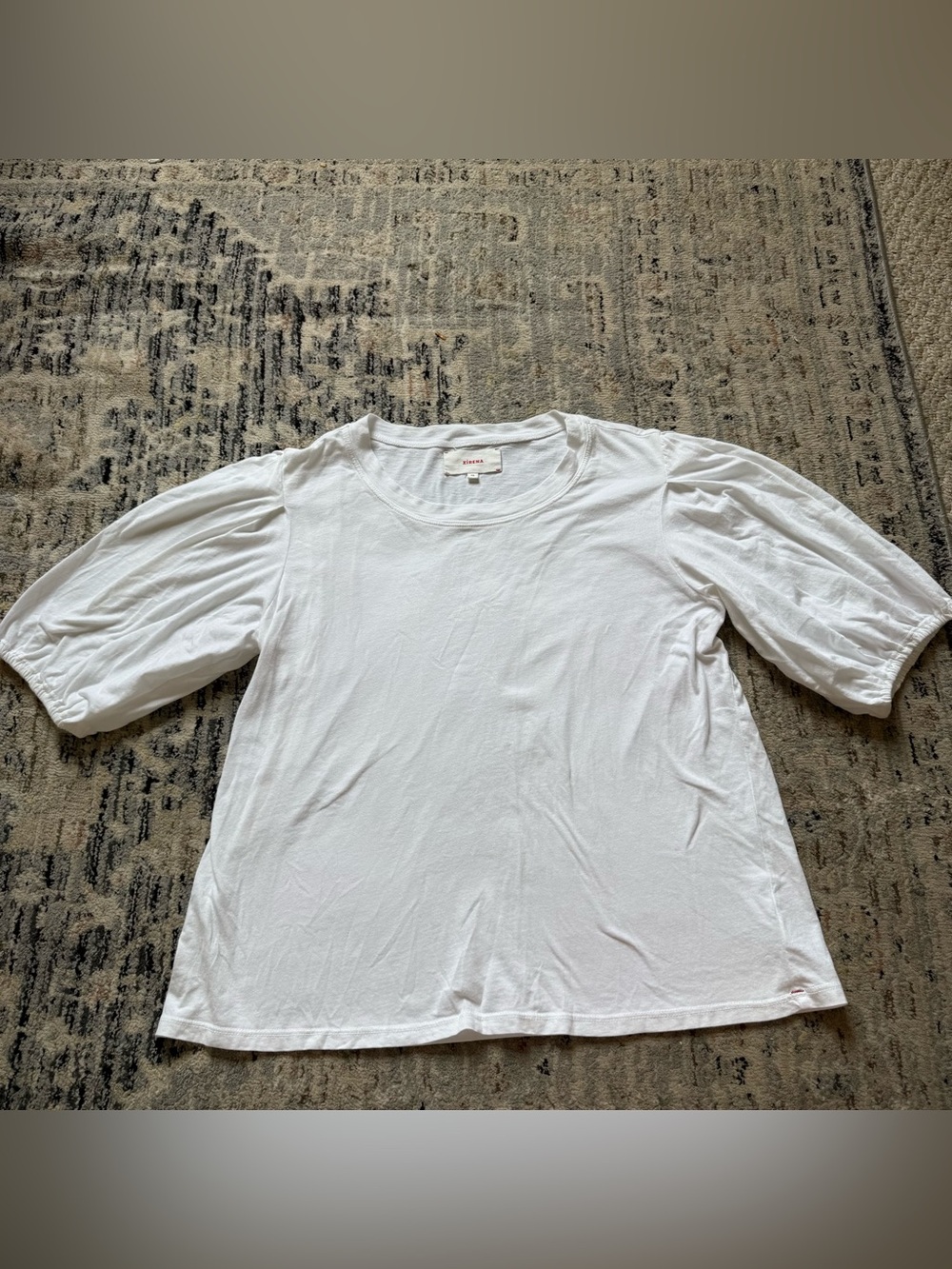 Xirena Cotton white puff sleeve top XS